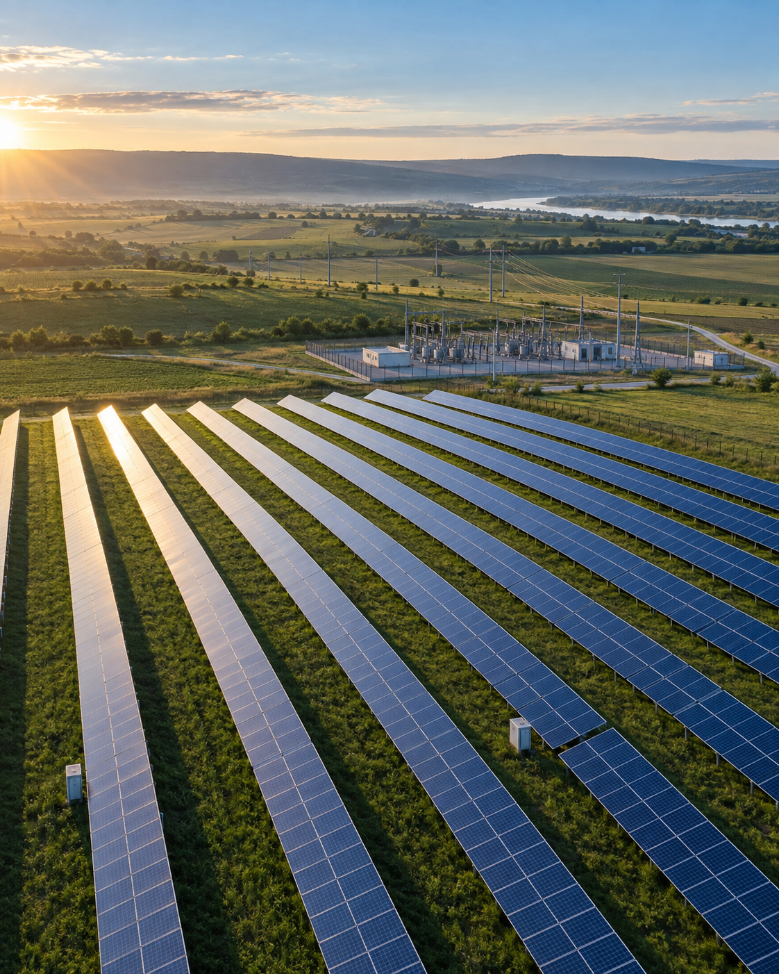 Parc fotovoltaic conectat la infrastructura energetică